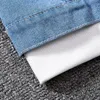 E-BAIHUI Erkek Kot Ceket Streetwear Hip Hop Kapşonlu Jean Ceketler Erkek Günlük Gevşek Kabanlar 2021 Yeni Bahar Moda Slim Fit Ceket Mavi sahte 2 adet denim-Ceketler erkek