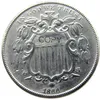 US A Set OF (1866 -1883) 20ST Five Cents Nickel Copy Coins Medel Craft Promotion Billig Fabrikspris trevligt hem Tillbehör