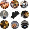 500 Celsius Värmebeständig ugnshandskar Isolerade silikonhandskar för mikrovågsugn BBQ Grilling Mitts Fem Fingers Anti Slip Baking Cooking Tool