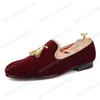 new style 2019 Handcraft Men Samtschuhe mit Goldquaste und Goldnähten Prom und Banquet Men Slipper Herrenwohnungen