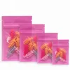 8*12cm 100pcs transluent colorful packaging zip lock bag plastic poly accessories zipper seal packing bags flat bottom clear package pouches