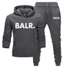 BALR 브랜드 의류 후드 + 바지 새 2019 두 조각 세트 패션 후드 스웨터 스포츠 남성 운동복 까마귀 가을을 설정합니다