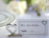 Heart Shape Place Card Holder Table Cardholder Tabletop Menu Harp-Clip Number Recipe Reserved Card Holders for Restaurants Weddings Banquets