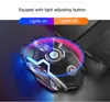 Souris USB RVB rechargeable sans fil 2,4 GHz Esports Souris de jeu rétroéclairée pour ordinateur portable Souris de bureau 7 boutons 3 vitesses Éclairage longue veille Souris silencieuse A5 RVB lumineuse