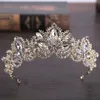 Campioni della corona da sposa di lusso Scintillanti di rinestia di rinestone corone di nozze roayal Accessori per capelli a fascia velo cristallino