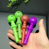 Pipa da fumo Mini bong in vetro narghilè Forma metallica colorata Tubo dritto in vetro scolorito ad alta temperatura colorato