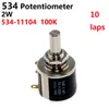 Precision multi-turn wirewound potentiometer 534-11104 534 100K 2W