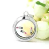 30mm Round magnetic glass floating charm locket Zinc Alloy (chains included for free) LSFL02