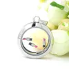 30mm Round magnetic glass floating charm locket Zinc Alloy chains included for LSFL02209s