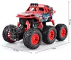 Véhicule jouet SUV modèle jouet alliage voiture d'escalade jouet 6 amortisseurs de roue sans batterie (bleu/rouge)