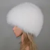 Räv kvinnor bra elastisk vinter naturlig riktig utomhus päls beanies hatt varm mjuk äkta räv päls cap flickor riktiga räv päls bombare hattar8880870