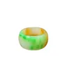 Small wholesale Myanmar Bashan emerald green ring Emerald ring pull finger Jade ring wholesale