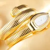 CUSSI 2019 or femmes serpent montres mode Quartz montres dames Bracelet montre horloge relogio feminin