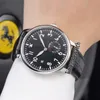 新しい42mm 7日パワーリザーブローズゴールドブルーダイヤル自動メンズウォッチブラウンレザーサファイア時計高品質タイムゾーンウェットE20B2