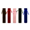 Multi-Färg Singel Pen Bag Fountain Pennor Påse Handgjorda Flannel Penna Bag Marker Pen Peas Holder Storage Sleeve Kosmetisk Pouch VT0204