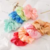 Solid Hair Scrunchies Ring Elastic Hair Bands Pure Color Bobble Sport Dans mjuka charmiga hårtillbehör