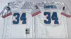 NCAA Oilers Vintage Jersey # 9 Steve McNair # 34 Earl Campbell # 74 Bruce Matthews # 1 Warren Moon Jerseys White Light Blue Stitched College