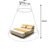 Rede mosquiteira elegante para cortinas de cama de casal com dossel de algodão rede redonda de renda para insetos rede cúpula de poliéster tenda de cama