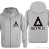 Mens Hoodie Bastille Gedrukt Mannen Hoodies Rits Jacket Fleece Volledige Mouw Overjas Hip Hop Man Sweatshirt Skateboard Streetwear