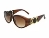 Óculos de sol marca popular para homens e mulheres rosto bonito Retro Sunglasses pernas Goggles 6Colors Proteção UV Óculos de sol