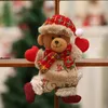 1813CM JUL PLYCH PENDANT Santa Claus Snowman Elk Bears Hanging Ornament Christmas Tree Toys Xmas Plush Doll Pendant Wall ST2575072