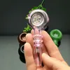 Tuyaux de fumée Hookah Bong Glass Rig Oil Water Bongs Pipe en verre teinté flocon de neige à trois roues