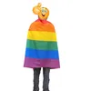 Rainbow Flag Cape Costume Kolorowe LGBT Flag Ameryka Flaga Cape Gay Pride Flagi Poliester LGBT Festiwal Party Banner Dekoracje BH2007 CY