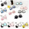 Kids Sunglasses Retro Girls Round Goggles Candy Color Lens Sun Glasses Metal Frame Boy Eyewear Kids Fashion Accessories 7 Colors DHW3740