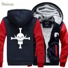 Anime One piece Monkey D Luffy camisola Men 2018 Primavera Homens Winter Jacket Moda Thick Hoodies Brasão Mens Hip Hop Hoodie Crânio