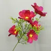 Cosmos falsos haste curta (5 cabeças / peça) 22,83" comprimento Simulação Gesang para casa decorativa Flores artificiais