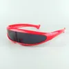 Gafas de sol con escudo, lentes de espejo coloridas, gafas de sol familiares, gafas geniales X MEN, gafas futuristas de cíclope, gafas de neón para adultos y niños