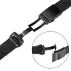 Luxury High Quality Black/Silver 22mm Mesh Stainless Steel Band Solid Link Watch Strap Replacement Bracelet Straight Ends Fold Clasp