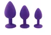 DOMI 3pcs Plug anale in silicone piccolo medio grande giocattolo anale gioielli in cristallo Butt Plug unisex gioco per adulti giocattoli del sesso S924