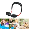 Neuer Modestil Wearable Neck Hanging Sport Fan Running Wanders Sommerkühlung Lüfter Mini Tragbarer Klimaanlagen Twin Leaf Zwei Kopfventilatoren