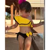 Loozykit 2019 Baby Kids Girl Dwuczęściowe stroje kąpielowe Summet Sakswear na wodę do sportu bikini sukienka pływacka na plażę kostium kąpielowy C21125237