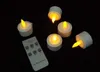 Set van 12 op afstand gecontroleerde LED -kaarsen flikkeren frosted oplaadbare thee7899868