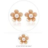 Mode-Shell Pearl Ohrstecker Retro S925 Silber Nadel Ohrringe koreanischen Stil Frauen Mädchen Schmuck zwei Farben goldenes Silber