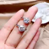 Meibapj 7 stilar 2 karat moissanit ädelsten mode diamant ring vvs1 925 sterling silver fint bröllop smycken för kvinnor cj121210