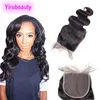 Perruque Lace Closure mongole Remy, cheveux vierges, Body Wave, 6x6, en trois parties, libre au milieu, produits haut de gamme