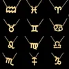 12 sterrenbeeld Zodiac ketting horoscope teken zirkoon sieraden ster Galaxy Weegra astrologie vrouwen ketting geschenk mode-accessoires