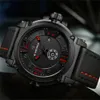 NAVIFORCE 9099 Mens Relógios Marca Top Luxury Sport Quartz-Watch Strap de couro Relógio Homens impermeável relógio de pulso Relogio Masculino T200113