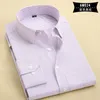 2023 nova camisa de manga longa dos homens camisa de sarja listrada branca roupas de marca casual camisas de vestido masculino chemise homme1242y