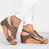 Heißer Verkauf-Frauen Sandalen 2019 Plattform Sandalen Keile Schuhe Für Frauen Heels Alias Mujer Sommer Schuhe Leder Keil Heels Sandalen 43