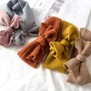 Baby Knitting Bow Fasce Fashion Designer Girls Soft Head Band Accessori per capelli in tinta unita di lusso per bambini