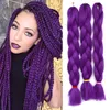 Venta de extensiones de cabello trenzado Jumbo de 24 pulgadas, 1 unidad, 100g/unidad, pelo sintético, trenzas de pelo de ganchillo de fibra Kanekalon For1319530