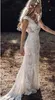 Vintage 2020 Berta Volle Spitze Meerjungfrau Brautkleider V-ausschnitt Flügelärmeln Brautkleider Bohemian Beach Garden Nach Maß vestido de novia