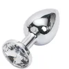 Tamanho grande De Metal Anal Plug Booty Beads de Aço Inoxidável + Cristal Jóias Sex Toys Produtos Adultos Butt Plug Para As Mulheres Homem C18112701