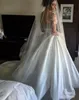 2018 Splendidi abiti da sposa in pizzo diviso con gonna staccabile maniche lunghe gonne lunghe Abiti da sposa lunghi Steven Khalil economici