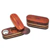 Wood Storage Box Case Rotate Fold Portable Innovative Design Smoking Pipes Mini Metal Bowl Filter For Tobacco High Quality Multiple Uses