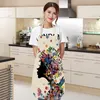 1Pcs Cotton Linen Flower Butterfly Girl Printed Kitchen Aprons for Women Home Cooking Baking Waist Bib Pinafore 6849cm5722656